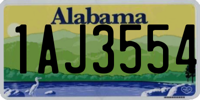 AL license plate 1AJ3554