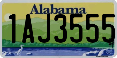 AL license plate 1AJ3555