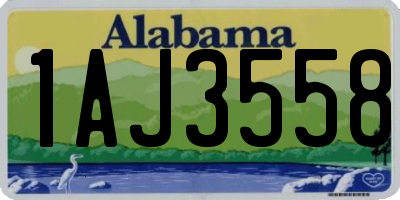 AL license plate 1AJ3558