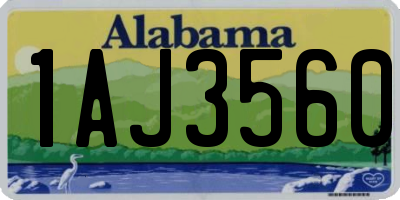 AL license plate 1AJ3560