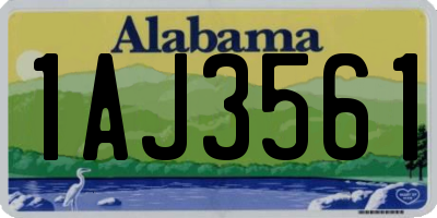 AL license plate 1AJ3561