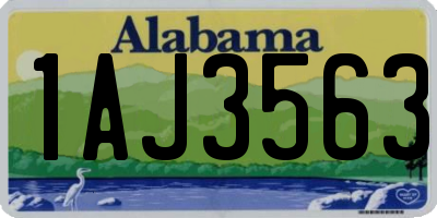 AL license plate 1AJ3563