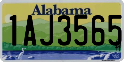 AL license plate 1AJ3565