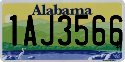 AL license plate 1AJ3566