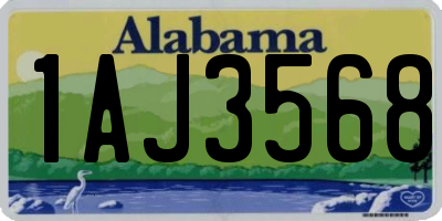 AL license plate 1AJ3568