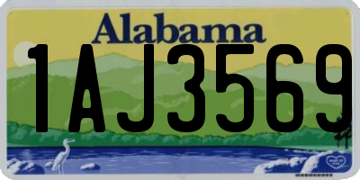AL license plate 1AJ3569