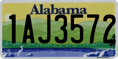 AL license plate 1AJ3572