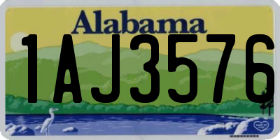 AL license plate 1AJ3576