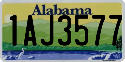 AL license plate 1AJ3577