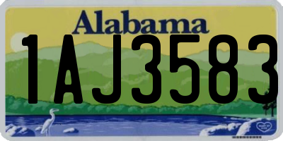 AL license plate 1AJ3583