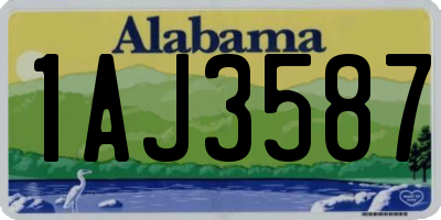 AL license plate 1AJ3587