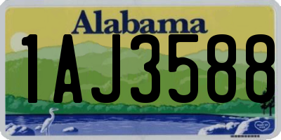 AL license plate 1AJ3588
