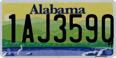 AL license plate 1AJ3590