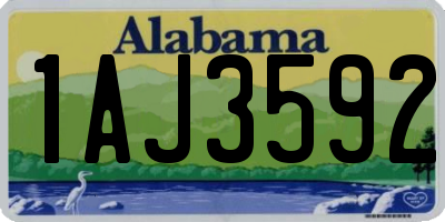 AL license plate 1AJ3592