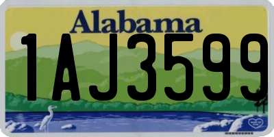 AL license plate 1AJ3599