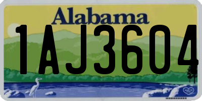 AL license plate 1AJ3604