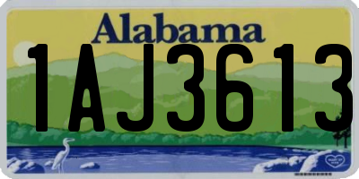 AL license plate 1AJ3613