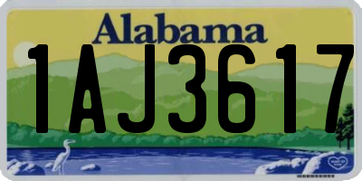 AL license plate 1AJ3617