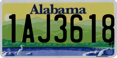 AL license plate 1AJ3618