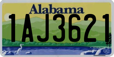 AL license plate 1AJ3621