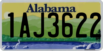 AL license plate 1AJ3622