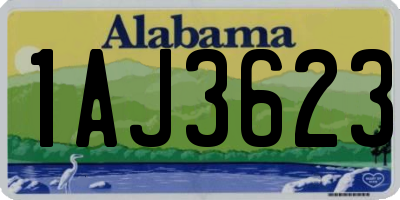 AL license plate 1AJ3623