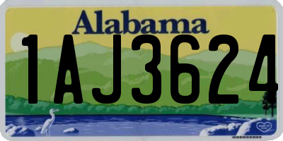 AL license plate 1AJ3624