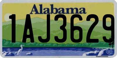 AL license plate 1AJ3629