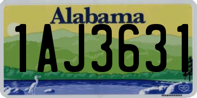AL license plate 1AJ3631