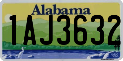 AL license plate 1AJ3632