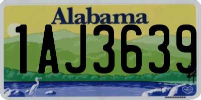 AL license plate 1AJ3639