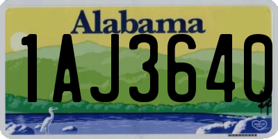 AL license plate 1AJ3640