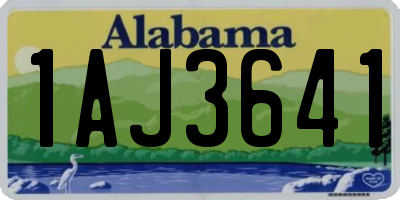 AL license plate 1AJ3641