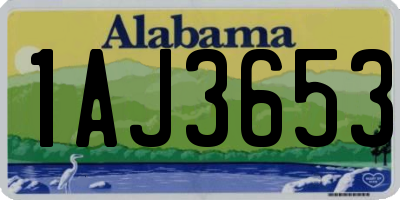 AL license plate 1AJ3653