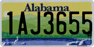 AL license plate 1AJ3655