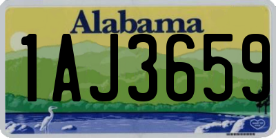AL license plate 1AJ3659
