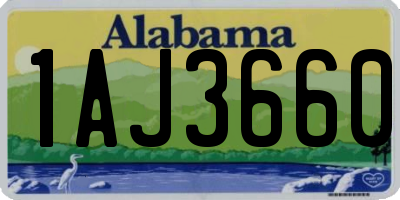 AL license plate 1AJ3660