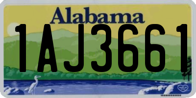 AL license plate 1AJ3661