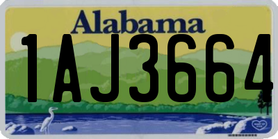 AL license plate 1AJ3664