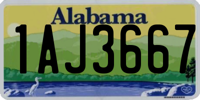 AL license plate 1AJ3667