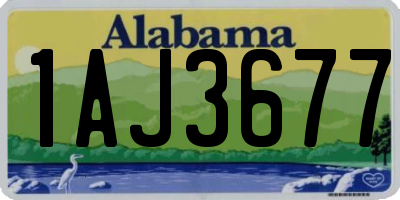 AL license plate 1AJ3677