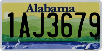 AL license plate 1AJ3679