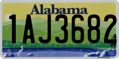 AL license plate 1AJ3682