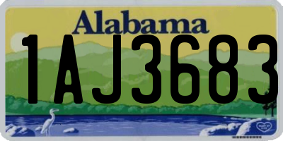 AL license plate 1AJ3683