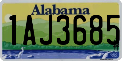 AL license plate 1AJ3685