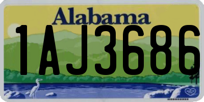 AL license plate 1AJ3686