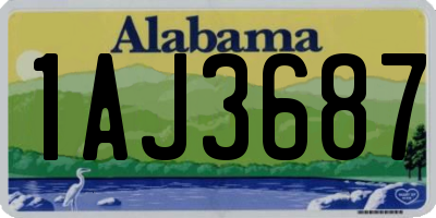 AL license plate 1AJ3687