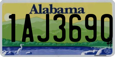 AL license plate 1AJ3690
