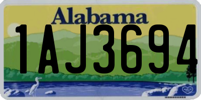 AL license plate 1AJ3694
