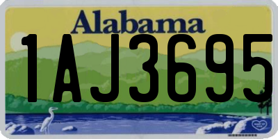 AL license plate 1AJ3695